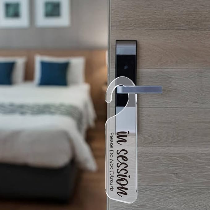 Do Not Disturb Door Sign Engraved Acrylic Hanger Handle Home Decor Acrylic Banner Acrylic Hanging Sign Door Plaque Handmade Office Hanging Sign In Session Acrylic