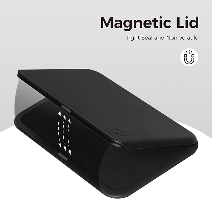 Large Stamp Pad Kit (1oz Ink Included) - 3.50"x 6.25", Magnetic Lid, Premium Quality Felt Stamp Pad (Black)