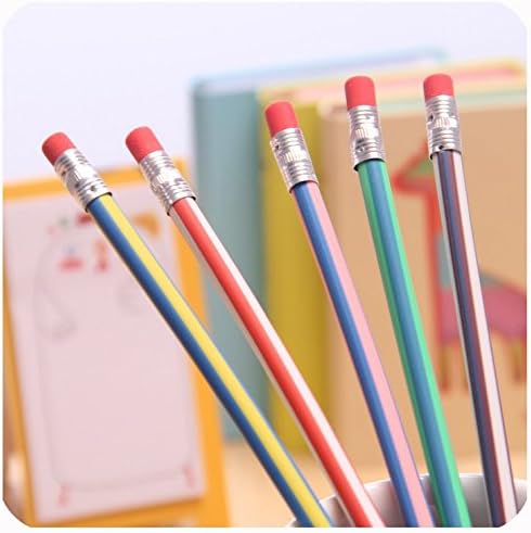 Haawooky 35 Pieces Flexible Soft Pencil Magic Bend Pencils for Kids Children School Fun Equipment