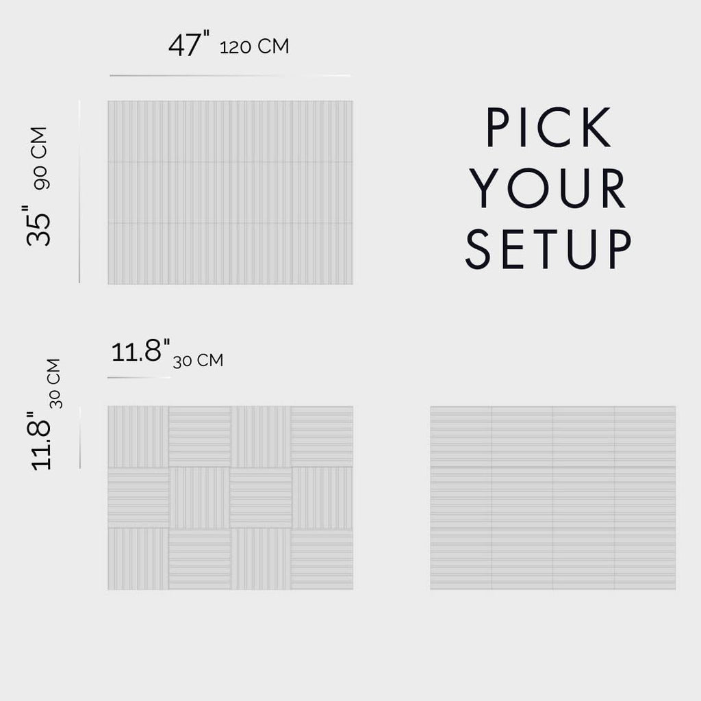 Large Cork Boards for Walls Black Felt Alternative - Slat Wall Paneling, Bulletin Board Tiles for Home Decor, Push Pin Corkboard Organizer for Office or Classroom-12-Pack Panel Kit (Mustard)