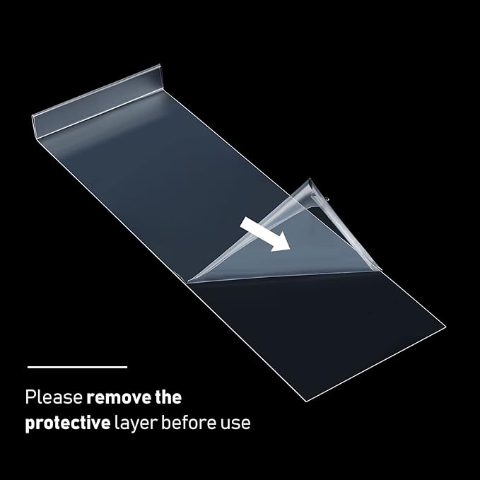 Containlol 15 Pieces Moveable Shelf Label Holders Clear Transparent Shelves Tags Index Card Pockets Library Markers Label Display Holder for Classroom Office Book(3.03 x 9.06 x 0.63 Inch)