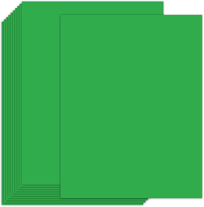 100 Sheets Green Colored Cardstock 8.5” x 11”Paper, 65lb Premium Green Card Stock Printer Paper for Christmas Decorations, Paper Crafting,Invitations,Card Making