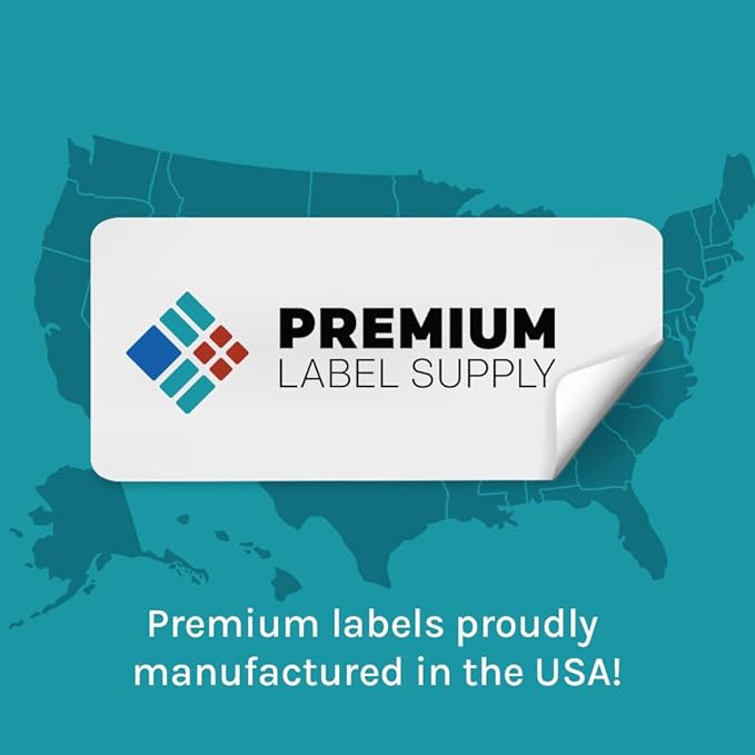 Premium Label Supply Glossy White Square Sticker Labels – 3" x 3" – (6 per Sheet) (Glossy White for Laser Only, 150 Labels)