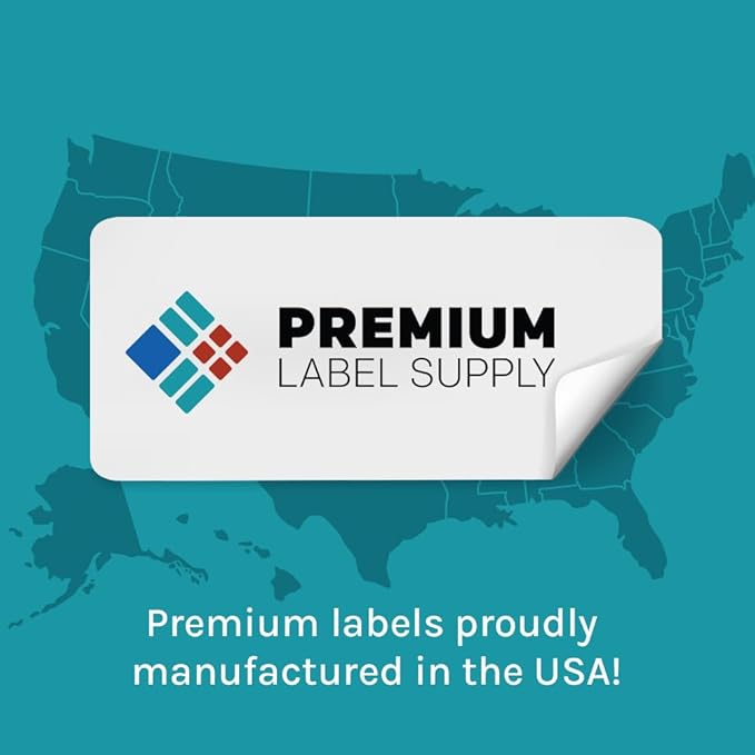 Premium Label Supply White Sticker Barcode Labels – 1.5" x 0.5" – Laser/Inkjet Compatible – (100 per Sheet), 500 Sheets – 50,000 Total Adhesive Labels
