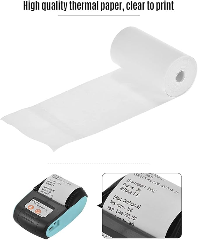 Mini Printer Paper, HD Picture Sticker Paper Thermal Paper with Clear and Convenient Printing Design for Small Ticket Machine Peripage Poooli Paperang etc (4)