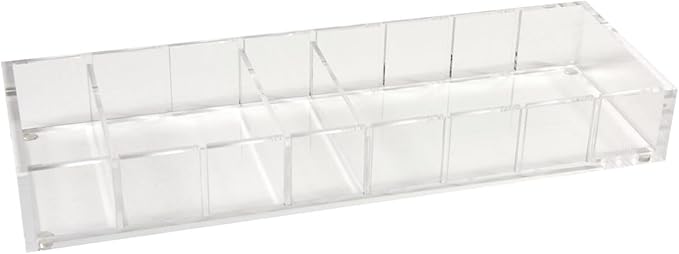 russell+hazel Acrylic Compartment Bloc, 12” x 4”, 3 Moveable Dividers, 1 Count, 98141