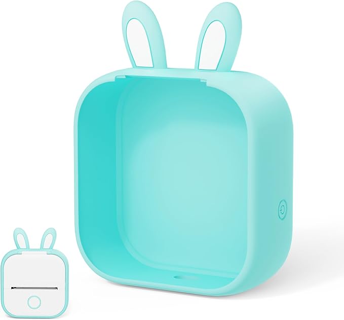 Phomemo T02 Protective Case Green- Compatible with T02 Mini Printer, Adorably Unique Design Flexible Protective Case for Gift