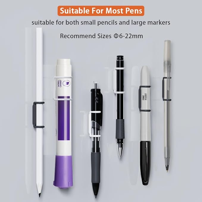 12 Pack Magnetic Pencil Holder Silicone Magnetic Pen Holder for Refrigerator, Magnetic Dry Erase Marker Holder for Whiteboard, Desk, Clipboard, Locker Accessories (4back+4grey+4white)