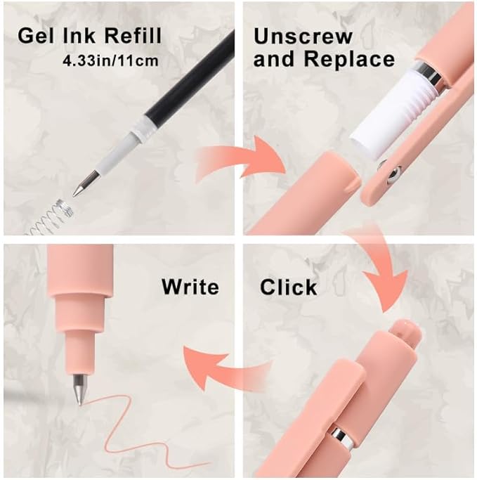 RIANCY Gel Pens, pens 5pcs 0.5mm Quick Dry black Ink Pens Fine Point Smooth Writing Pen High-End Series Pens Ballpoint for School Office Home Supplies, Gifts for Women and Men