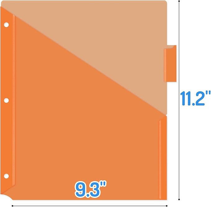 Forvencer 5 Count Dividers with Pockets, 5 Tab Dividers for 3 Ring Binder with Pockets, Subject Dividers with Pockets, Premium Quality Notebook Dividers with Pockets, Multicolor, 1 Set
