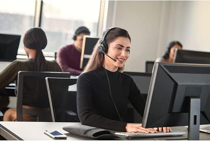 Jabra Evolve2 30 SE Wired Mono Noise-Cancelling Headset - Features 2-Mic Call Technology and USB-A Cable - Works with All Leading Unified Communications Platforms Such as Zoom and Google Meet - Black