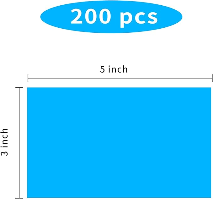 Colored Labels Stickers 3 x 5 Inch, Removable Rectangular Moving Labels, Large Color Coding Labels Moving Stickers- 250 Pack/Blue