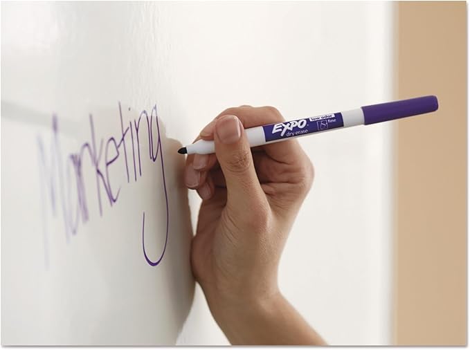 EXPO Fine Tip Dry Erase Markers, Low Odor, Black Ink, 36-Count Set, Ideal for Classroom, Office, and Home Use