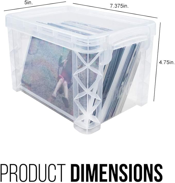 Advantus Super Stacker 4" x 6" Index Card Box, Clear, 1 Box, 40305