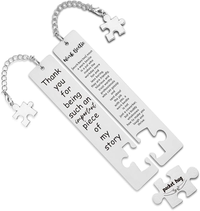 Thank You Gift for Work Bestie, Funny Bookmarks Gift for Work Bestie, Book Lover Gift for Work Bestie, Reading Gift for Work Bestie, Funny Office Gift for Work Bestie,WB128