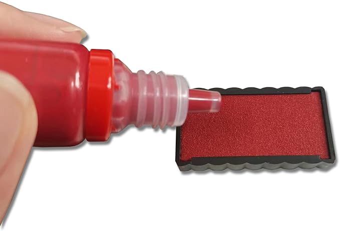 WAFJAMF for Deposit Only Stamp – Self Inking Rubber Stamp Office Stamp Message Stamp Red Ink-Medium