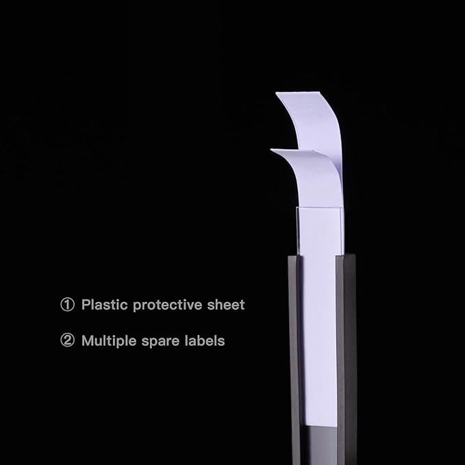 Eeoyu Magnetic Label Holders with Magnets Magnetic Data Card Holders with Clear Plastic Protectors for Metal Shelf, Whiteboard, Set of 30 (0.5 x 2 Inch)