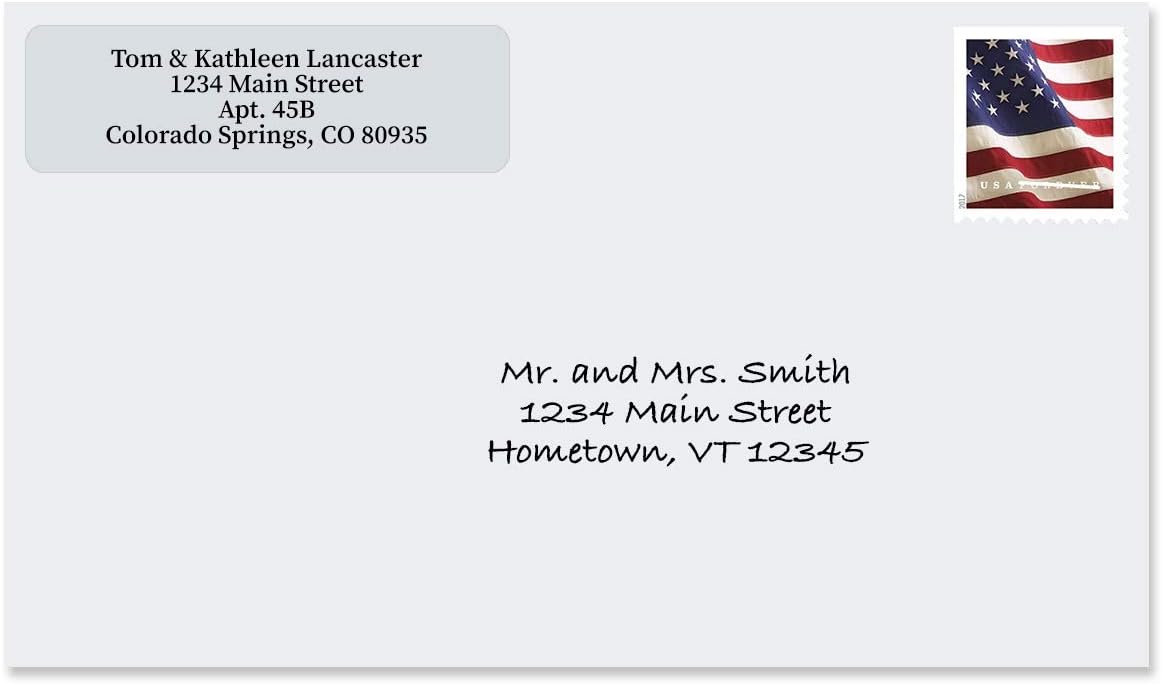 Colorful Images Transparent Clear Rolled Return Address Mailing Labels with Dispenser, Customize with Name & Shipping Address, 500 Self Adhesive, Easy Peel Sticker Label Roll, 3/4" x 2 1/2"