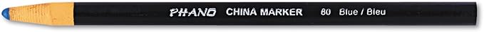 Dixon Industrial Phano Peel-Off China Marker Pencils, Blue, (00080) (Pack of 1, 12 Count Total)