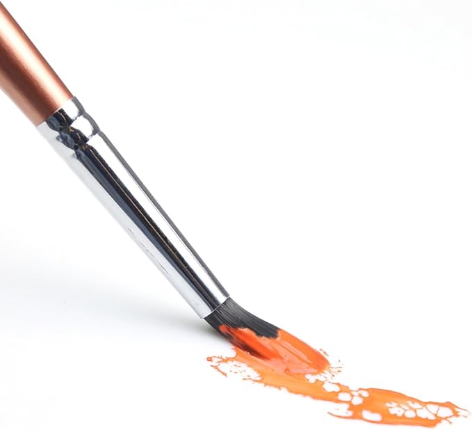 Transon 8pcs Round Watercolor Paint Brush Set Goat Hair for Watercolors,Acrylics,Inks,Gouache,Oil and Tempera