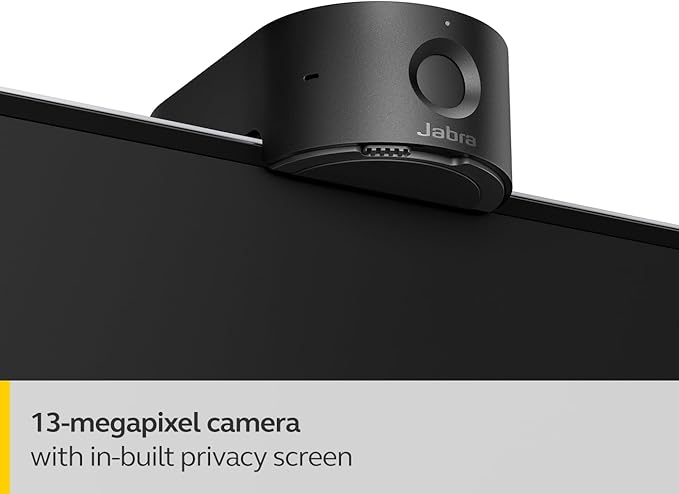 Jabra PanaCast 20 4K Video Conferencing Camera - Flexible Plug & Play Personal Video Solution Computer Webcam with AI-Powered 4K Ultra-HD, Intelligent Zoom, and Lighting Optimization - Black