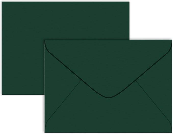 ASSTAONO-A7 Envelopes Green,100 Pack 5x7 Green Envelopes V Flap,Invitation Envelopes for 5x7 Cards,Photos,Wedding,Graduation,Birthday,Baby Shower,5.25 x 7.25 Inches