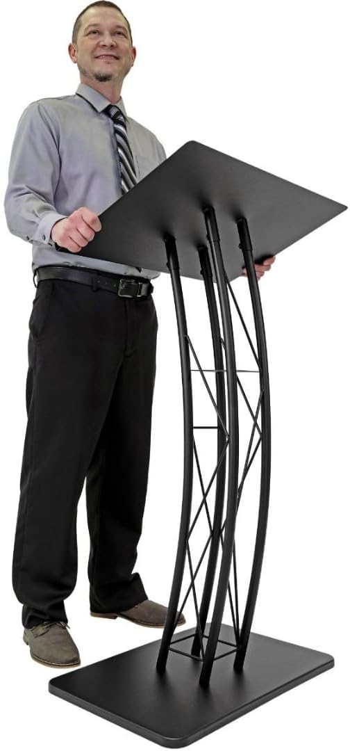 Kingdom KML17B Podium, Modern Metal Podium for Churches, Meetings, Halls