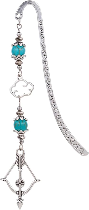 Retro Metal Bookmark for Bookish Gifts Funny Inspired Book Mark Book Accessories Book Lover Gifts for Women Men(Bow and Arrow)