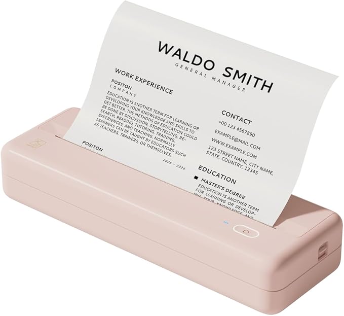 HPRT Wireless Portable Printer - Bluetooth Thermal Printer for Travel, Mobile Office, School, Home Compatible with iOS Android