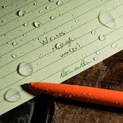 Rite In The Rain Rite in the Rain Weatherproof Orange Metal Retractable Ballpoint Pen - Black Ink (No. OR97), Orange Barrel / Black Ink