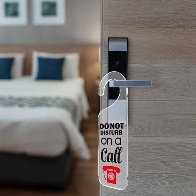 Do Not Disturb Door Sign Engraved Acrylic Hanger Handle Home Decor Acrylic Banner Acrylic Hanging Sign Door Plaque Handmade Office Hanging Sign On A Call