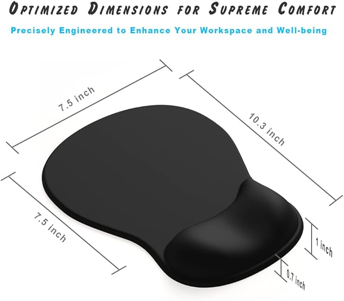 ErgoComfort Gel Wrist Rest Mouse Pad-Ergonomic Office Mousepad with Wrist Support-Non-Slip, Design Desk Accessories Mat for Home&Game Decor (06Blush Gradient)