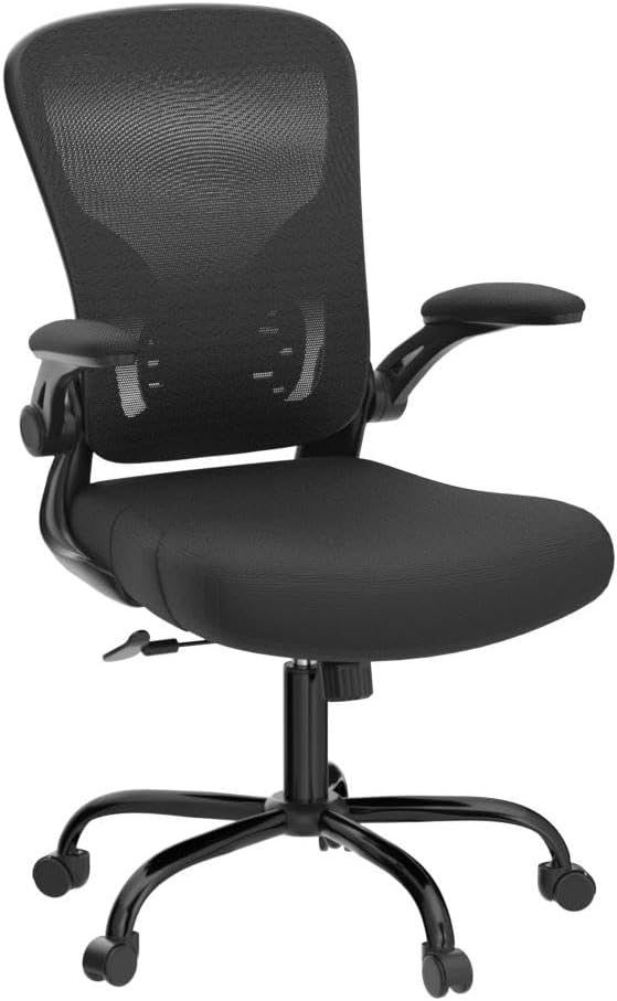 Flysky Ergonomic Office Desk Chair Breathable Mesh Swivel Computer Chair, Lumbar Back Support Task Chair, Office Chairs with Wheels and Flip-up Arms,Executive Rolling Chair
