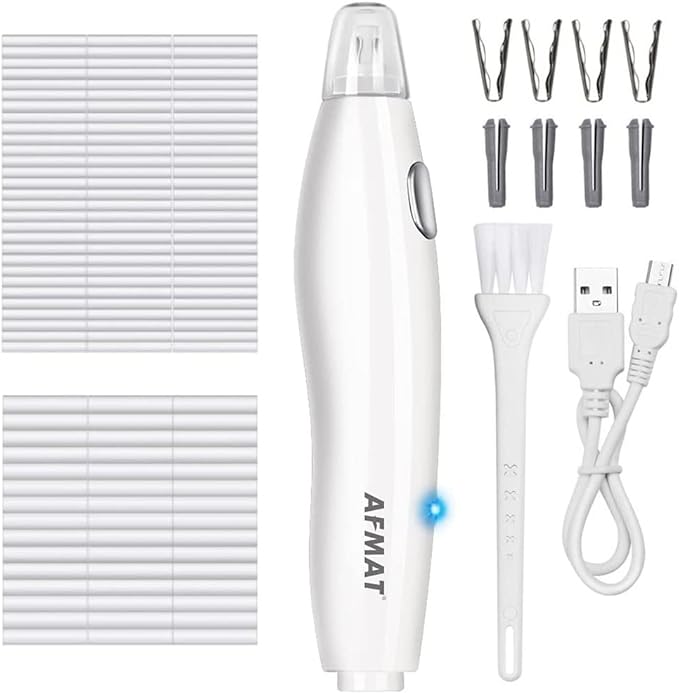 AFMAT Electric Eraser for Artists, 140 Eraser Refills, Rechargeable Electric Eraser for Drawing, Artist Eraser Rechargeable for Drafting, Painting, Sketching, Architectural Plans, Detailer Tool-White