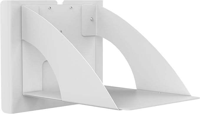 Printer Shelf Add-On - CTA Digital Secure Printer Shelf with Mounting Bracket for PAD-PARAF Premium Locking Floor Stand Kiosks - White (ADD-PARAPRTW)