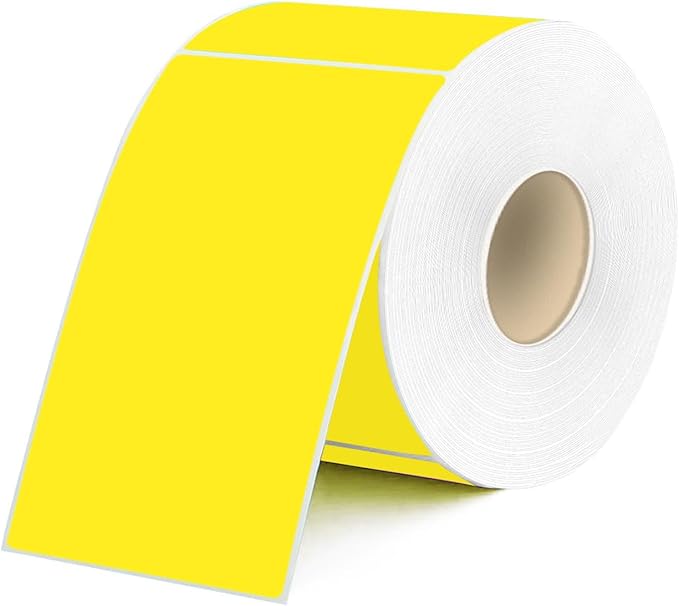 Colored Labels Stickers 2 X 3 Inch, Removable Rectangular Moving Labels, Large Color Coding Labels Moving Stickers- 250 Labels/Yellow