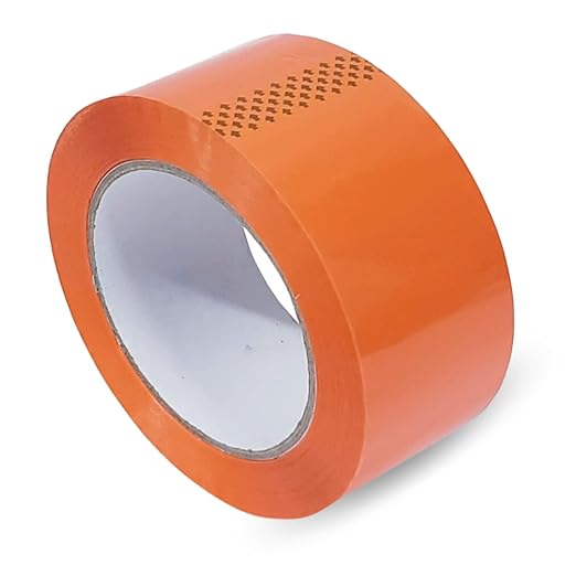 Heavy Duty Packaging Color Tape for Shipping,Packing and Moving 2" Wide x 2.0 Mil Thick -110 Yrd Roll -Acrylic Adhesive Tape for Box Sealing. (1 Roll, Orange, 2" Wide x 110 yds)