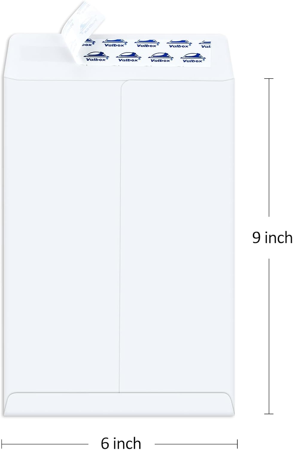 ValBox 6x9 Self Seal Security Catalog Envelopes 250 Count Small White Envelopes for Mailing, Storage and Organizing