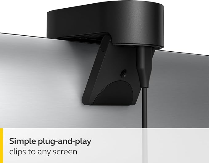 Jabra PanaCast 20 4K Video Conferencing Camera - Flexible Plug & Play Personal Video Solution Computer Webcam with AI-Powered 4K Ultra-HD, Intelligent Zoom, and Lighting Optimization - Black