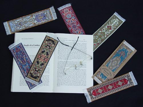 Oriental Carpet Rug Bookmarks #2 (Set of 4) Beautiful, Elegant, Woven Cloth Bookmarks! Oriental Carpet Rug Bookmarks - Beautiful, Elegant, Woven Cloth Bookmarks! Best Gift