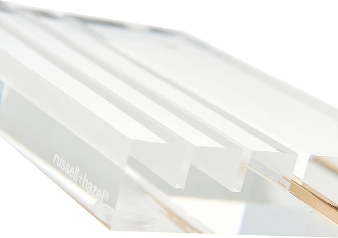 russell+hazel Memo Display with Empty Metal Frame, Clear with Gold-Toned Hardware, 10-11/16” x 4” x 8-7/16” (44625)