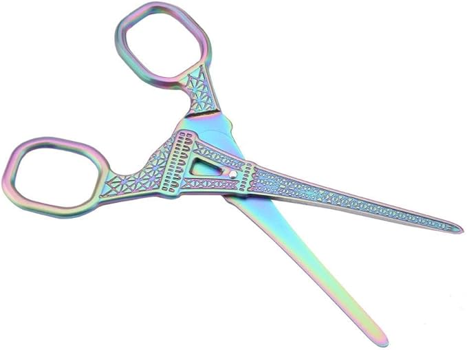 Eiffel Tower Scissors, Stainless Steel DIY Fashionable Sewing Shears Art Work Dresser Embroidery Tool (multicolour)