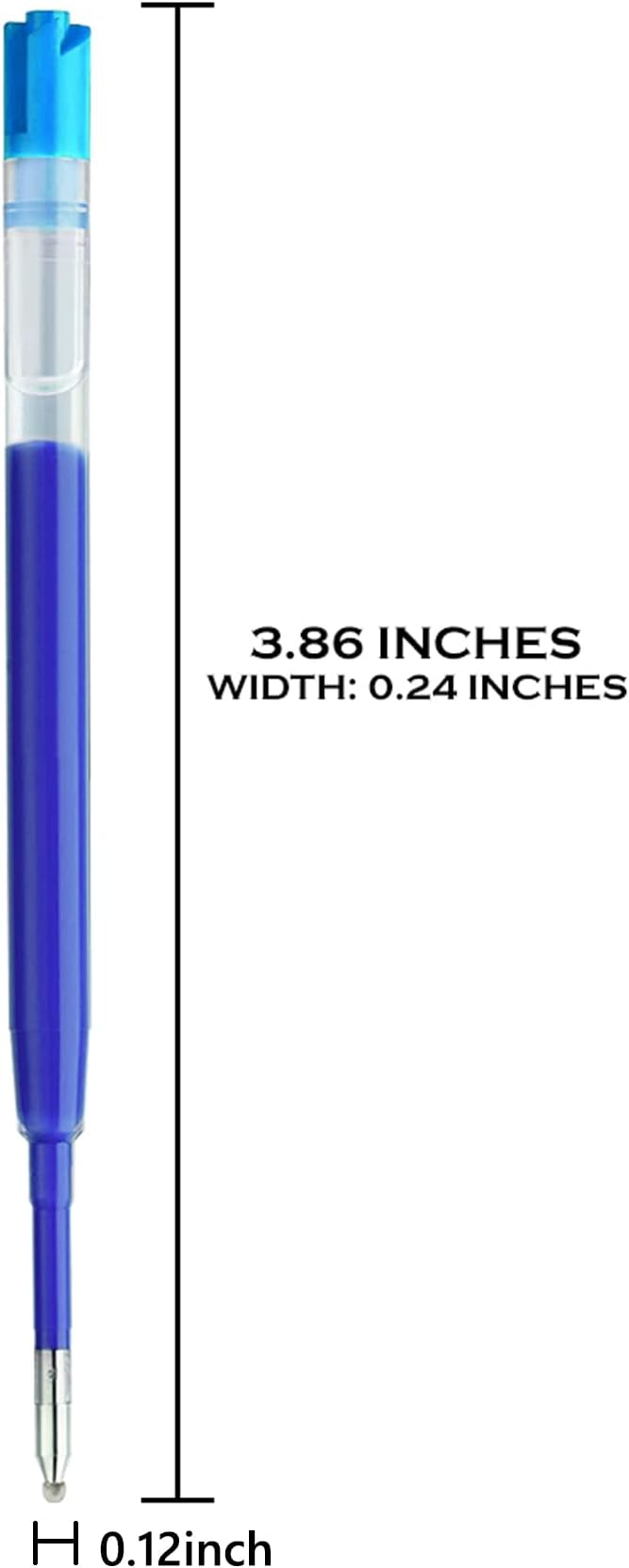 DunBong G2 Gel Ink Pen Refills, for Retractable Gel Pens, 0.5mm Fine Point, Pack of 5 (Blue)