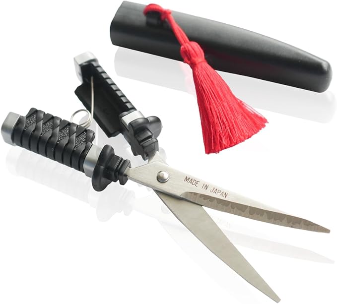 Nikken Japanese Katana Style Scissors Samurai Sword Made in Japan (Black)