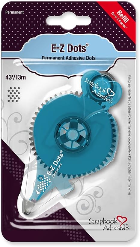 SCRAPBOOK ADHESIVES BY 3L E-Z Dots Refillable Permanent Runner Refill Cartridge, 43 Feet