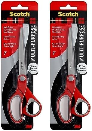 Scotch 7" Multi-Purpose Scissors, Great for Everyday Use (1427) (Pack of 2)
