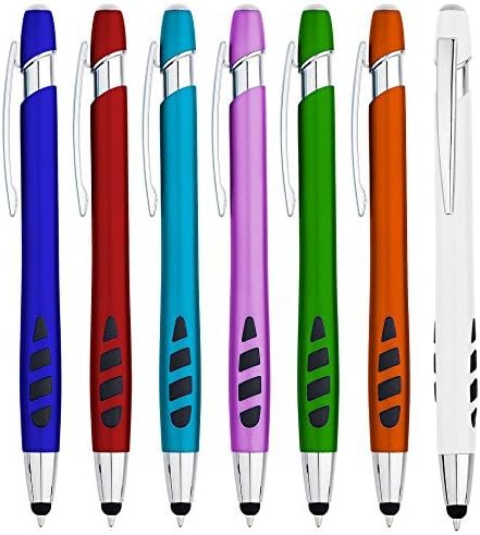 Personalized with Your Custom Logo or Text Pens-300 Pack Bulk-for Businesses, Parties, and Events, 2 in 1 Capacitive Stylus & Ballpoint Pen Compatible with Most Touchscreen Devices, Pearl White