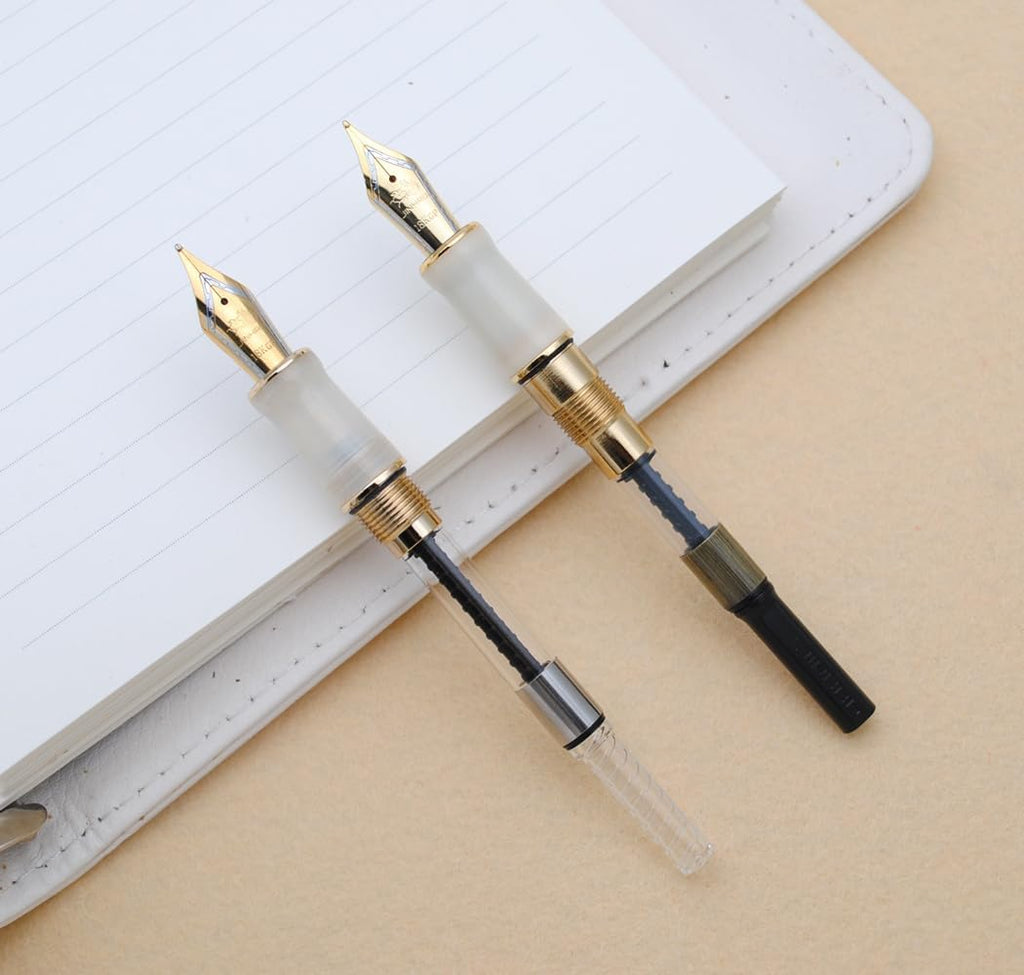 JINHAO 100 Fountain Pen with Ink Converter (Medium Nib 0.7mm, Light Pink)