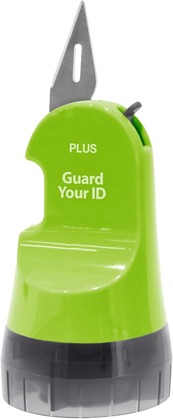 Guard Your ID 3 in 1 Wide Advanced Roller with Retractable Box & Envelope Opener and Identity Theft Prevention Security Stamp Green