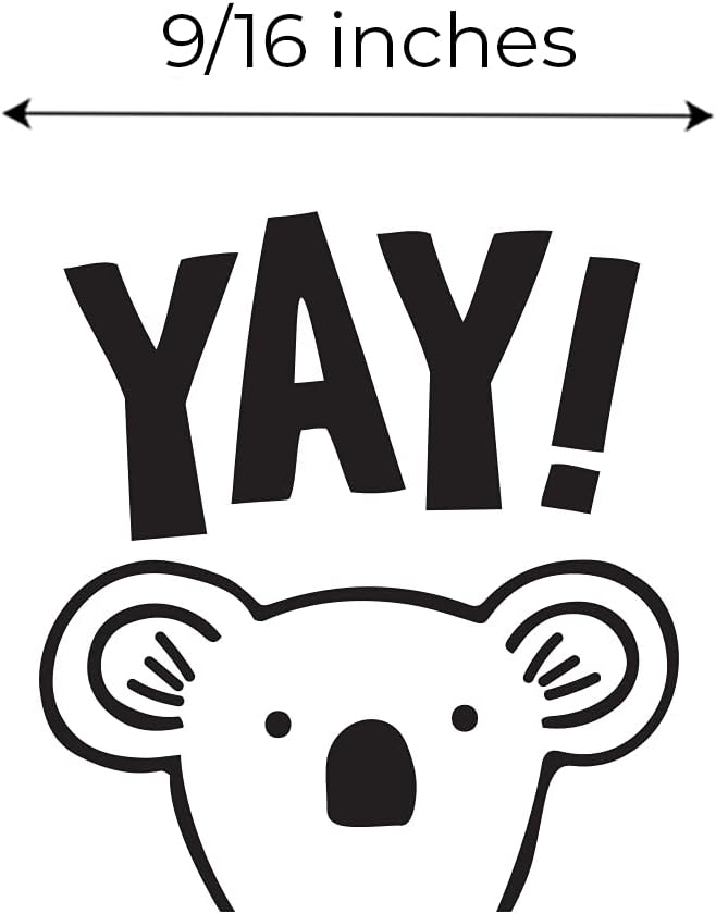 Yay! Koala Stamp / 2000 Plus Self Inking Teacher Stamp/Black Ink for School Worksheets